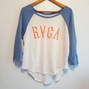 2/$15 RVCA women's graphic 3/4 sleeve shirt
